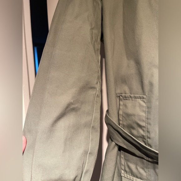 Mango MNG Polana Olive Green Belted Trench Coat *Minor Defects* - Picture 12 of 16